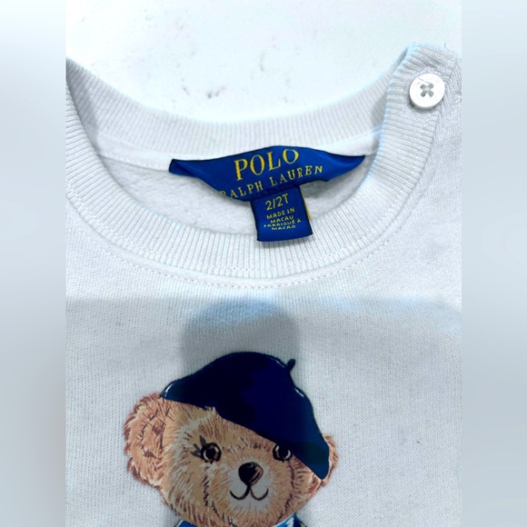 Ralph Lauren Bear Toddler Sweatershit - Picture 2 of 4